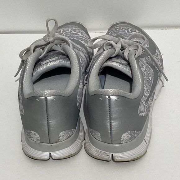 Nike Women's Metallic Silver Free 5.0 Snake Print Running Sneaker Shoes Size 10 - Picture 6 of 9